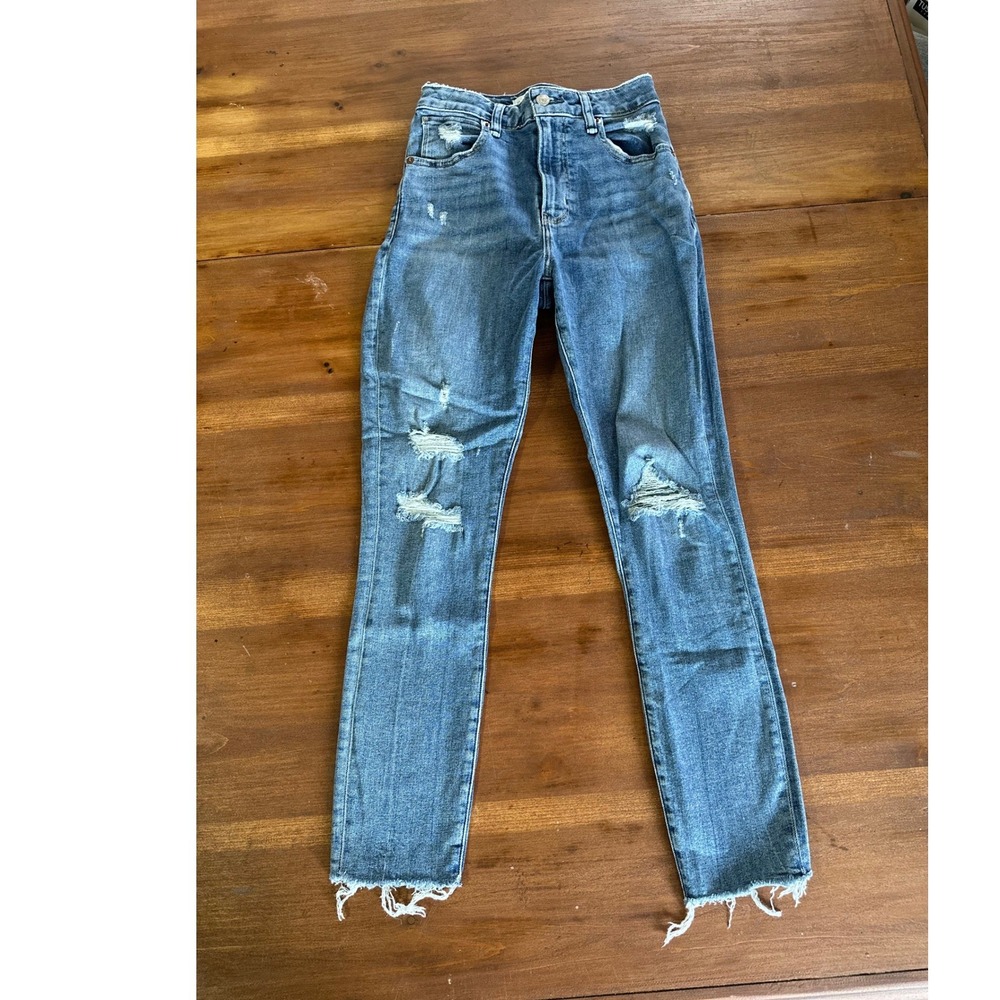 Abercrombie & Fitch The Super Skinny Ankle Jeans Blue Women's Size 26